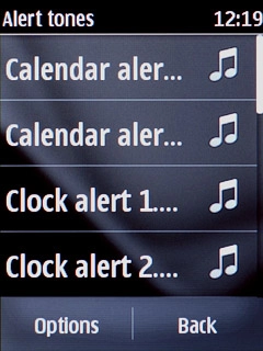 Press the different message tones to listen to them.