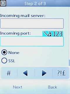 Press the field below Incoming port and key in 110