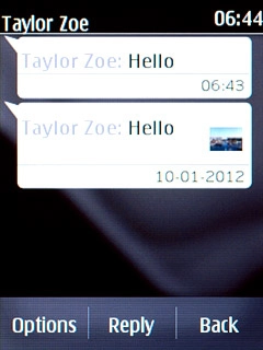 Press the required text message.