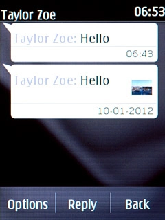 Press the required text message to read it.