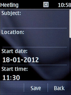 Press the field below Subject.