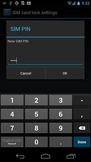 Key in a new four-digit PIN and press OK.