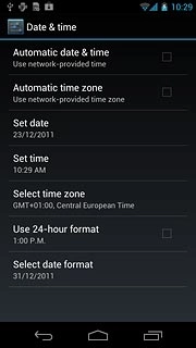 Press Select time zone.