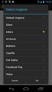 Once you've found a message tone you like, press OK.