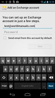 Press Password and key in your password.