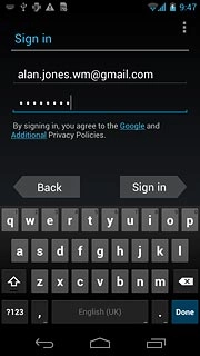 Press Sign in.Follow the instructions on the display to select settings for Google account.