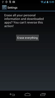 Press Erase everything.Wait a moment while the factory default settings are restored.Follow the instructions on the display to set up your phone and prepare it for use.