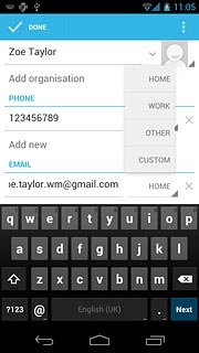 Press the required email type.