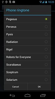 Press the different ring tones to listen to them.