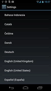 Press the required language.