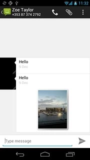 Press and hold the required text message until a pop-up menu is displayed.