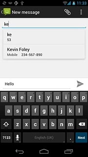 Press the required contact.