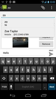 Press the required contact.