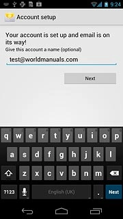 Press the field below Give this account a name (optional) and key in the required name.