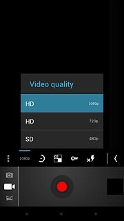 Press the required video resolution.