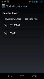 Press the required Bluetooth device.The file is sent.
