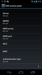 Press Authentication type.