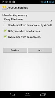 Press the drop down list below Inbox checking frequency.