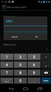 Key in 03 and press OK.