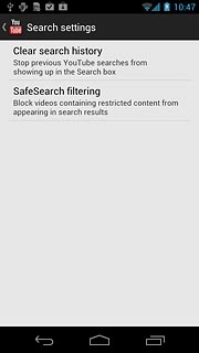 Press Clear search history.