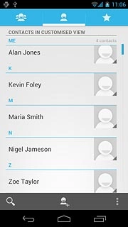 You can add more information to the contact. The following steps show two examples.Press the required contact.