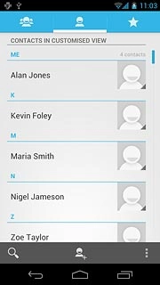 Press the new contact icon.