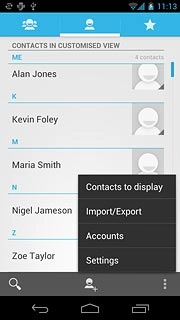 Press Import/Export.