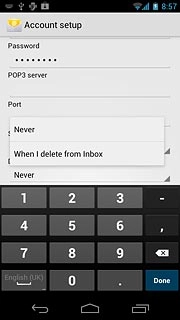 Press Never or When I delete from Inbox.