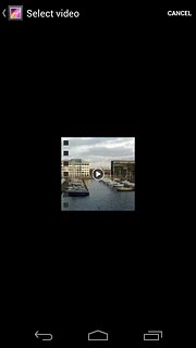Press the required video clip.Follow the instructions on the display to upload the selected video clip.