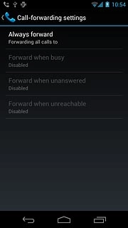 Press one of the following options:Always forward