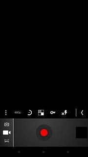 Press the video light icon.