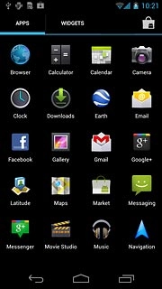 Press and hold the required application to open a pop-up window.