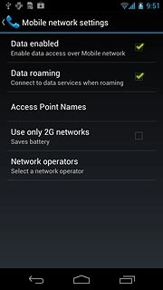 Press Use only 2G networks to turn the function on or off.