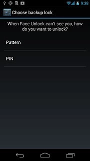 Press Pattern or PIN.