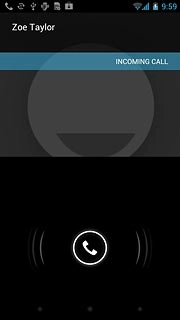 Press the call icon and drag the icon right.