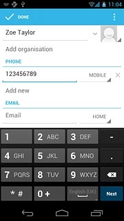 Press Email and key in the required email address.