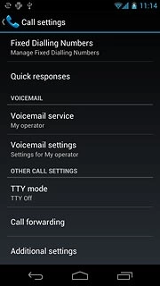 Press Voicemail settings.