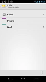 If email accounts have been created already:Press the settings icon.