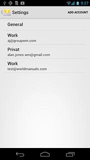 Press the required email account.