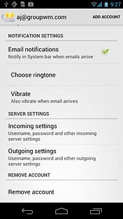 Press Remove account.