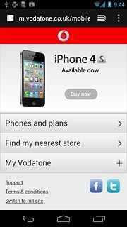 Press the new web page icon.