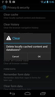 Press OK to confirm.