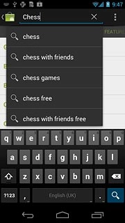 Key in the name of the required application and press the search icon.