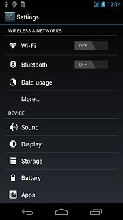 Press the field next to Wi-Fi to select ON