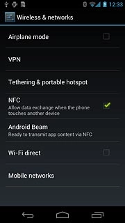 Press NFC to turn the function on or off.