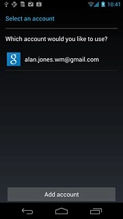 Press the required account.