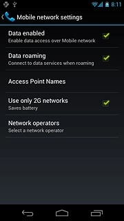 When the box next to the menu item is ticked (V), the function is turned on.