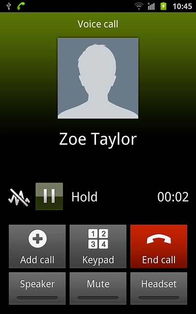 Press End call to end the call.