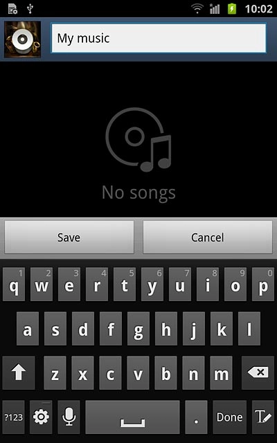 Key in a name for the playlist and press Save.