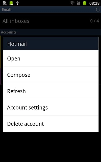Press Account settings.